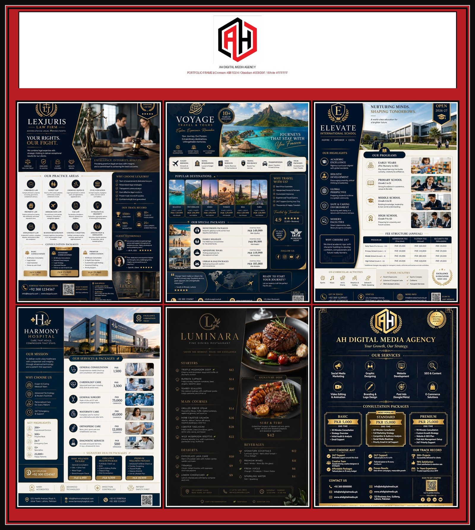 Menu Design Services | AH Digital Media Agency