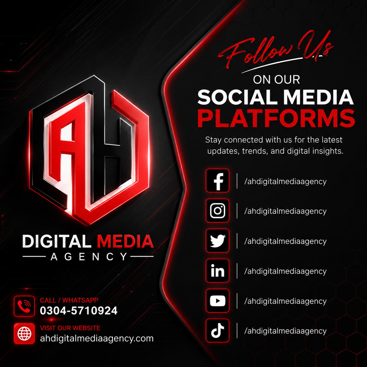 AH Digital Media Agency –  (Social Media Platforms)